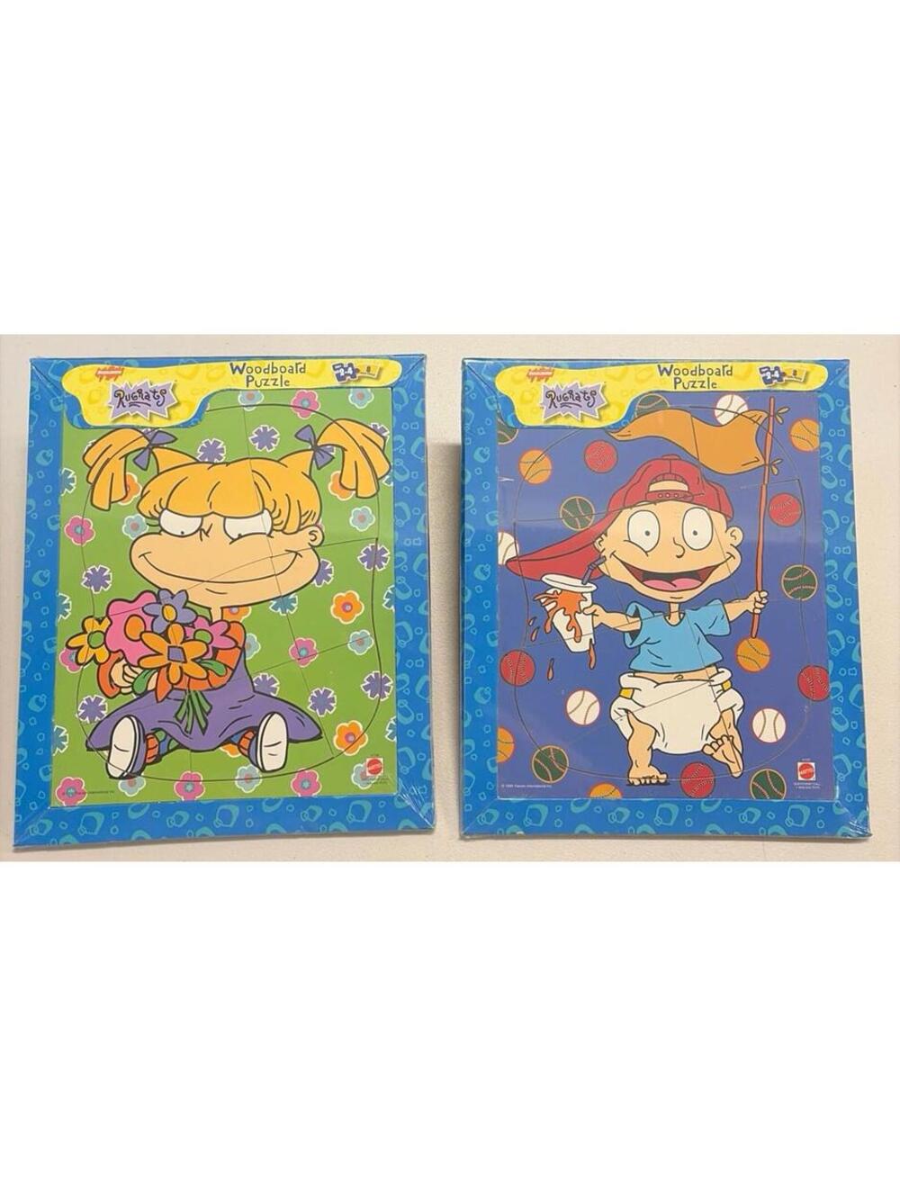 *Sealed* 2 Vintage 90s Rugrats Woodboard Puzzles Tommy Angelica Nickelodeon